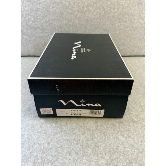 Nina Stevi-Fy Shoes Womens Size 8.5 Reflective Dress Sandals Rhinestone Heel - Picture 8 of 9